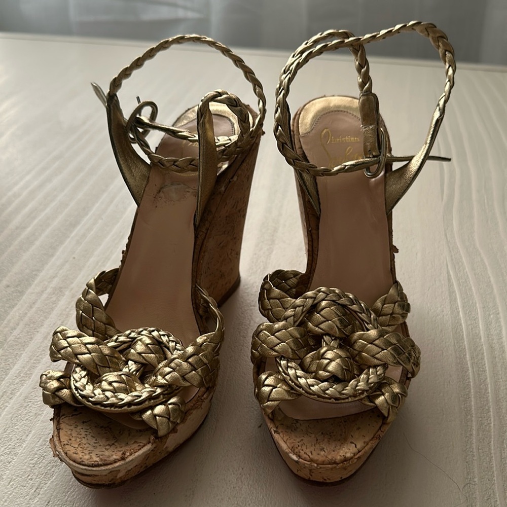 Christian Louboutin wedge sandles
